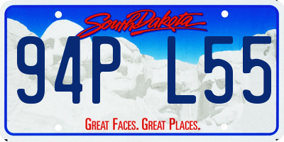 SD license plate 94PL55