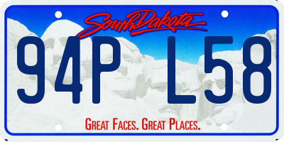 SD license plate 94PL58