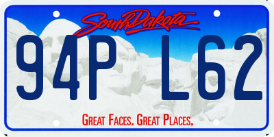 SD license plate 94PL62