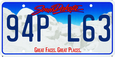SD license plate 94PL63