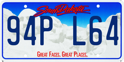 SD license plate 94PL64