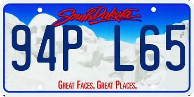 SD license plate 94PL65