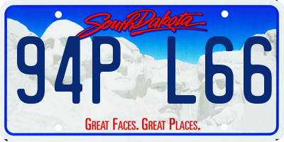 SD license plate 94PL66