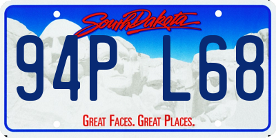 SD license plate 94PL68