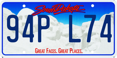SD license plate 94PL74