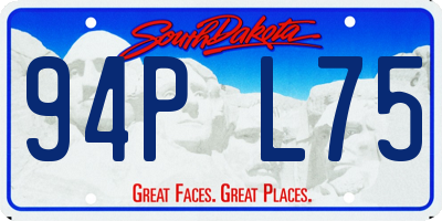 SD license plate 94PL75