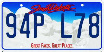 SD license plate 94PL78