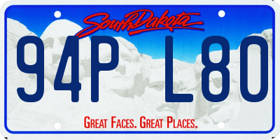SD license plate 94PL80
