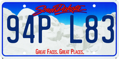SD license plate 94PL83