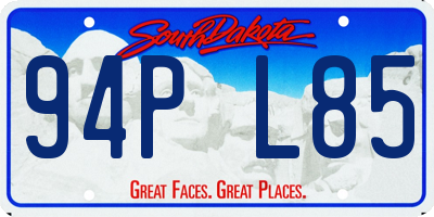 SD license plate 94PL85