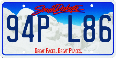 SD license plate 94PL86
