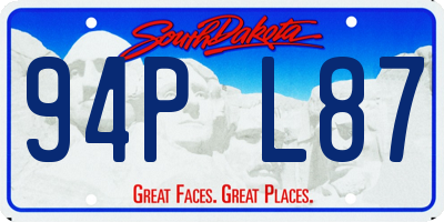 SD license plate 94PL87