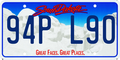SD license plate 94PL90