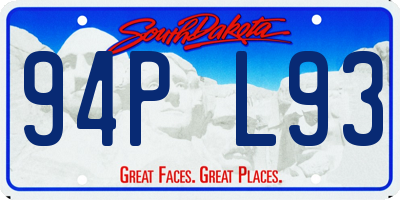 SD license plate 94PL93