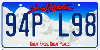 SD license plate 94PL98