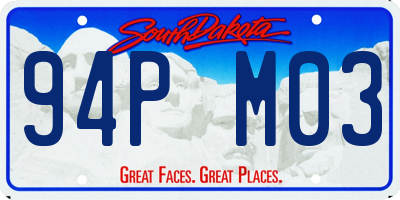 SD license plate 94PM03