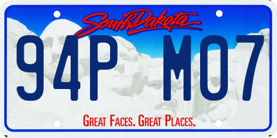 SD license plate 94PM07