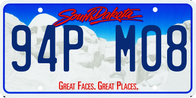 SD license plate 94PM08