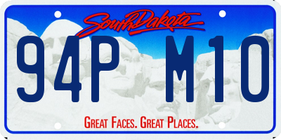 SD license plate 94PM10