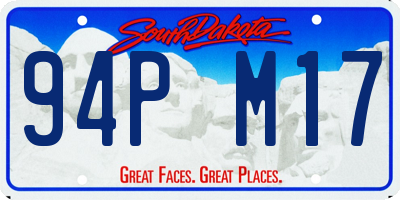SD license plate 94PM17