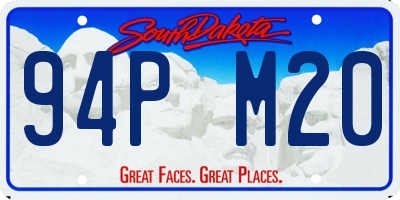 SD license plate 94PM20