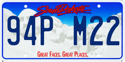 SD license plate 94PM22