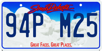 SD license plate 94PM25