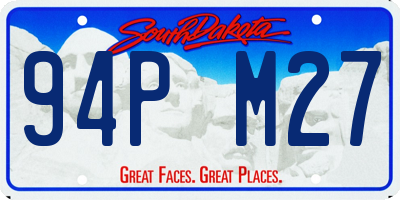 SD license plate 94PM27