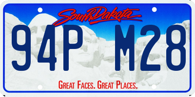 SD license plate 94PM28