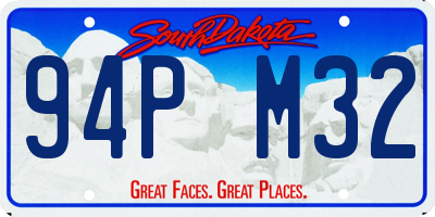 SD license plate 94PM32