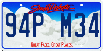 SD license plate 94PM34