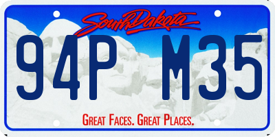 SD license plate 94PM35