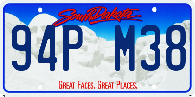 SD license plate 94PM38