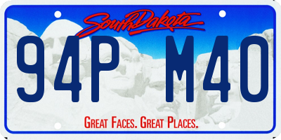 SD license plate 94PM40