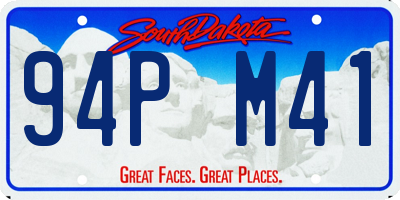 SD license plate 94PM41