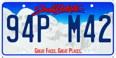 SD license plate 94PM42