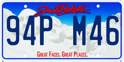 SD license plate 94PM46