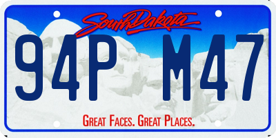 SD license plate 94PM47
