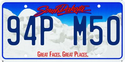 SD license plate 94PM50