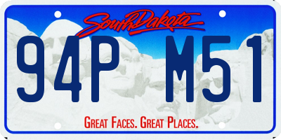 SD license plate 94PM51