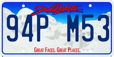 SD license plate 94PM53