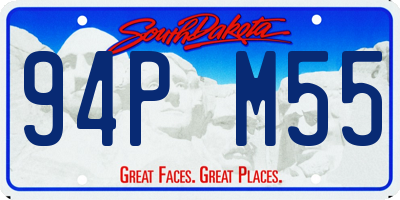 SD license plate 94PM55