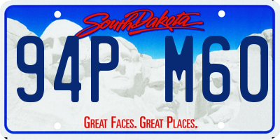 SD license plate 94PM60