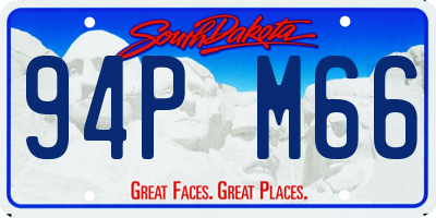 SD license plate 94PM66