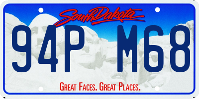 SD license plate 94PM68