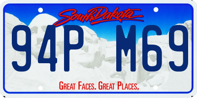 SD license plate 94PM69