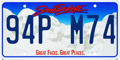 SD license plate 94PM74