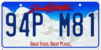 SD license plate 94PM81