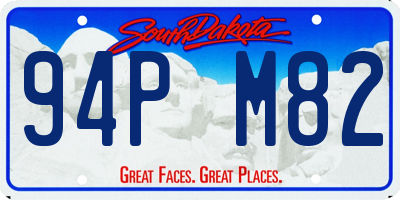 SD license plate 94PM82