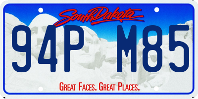 SD license plate 94PM85